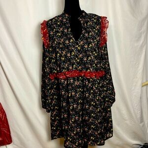 NWT Forever 21 peasant dress with ruffle detail 1X